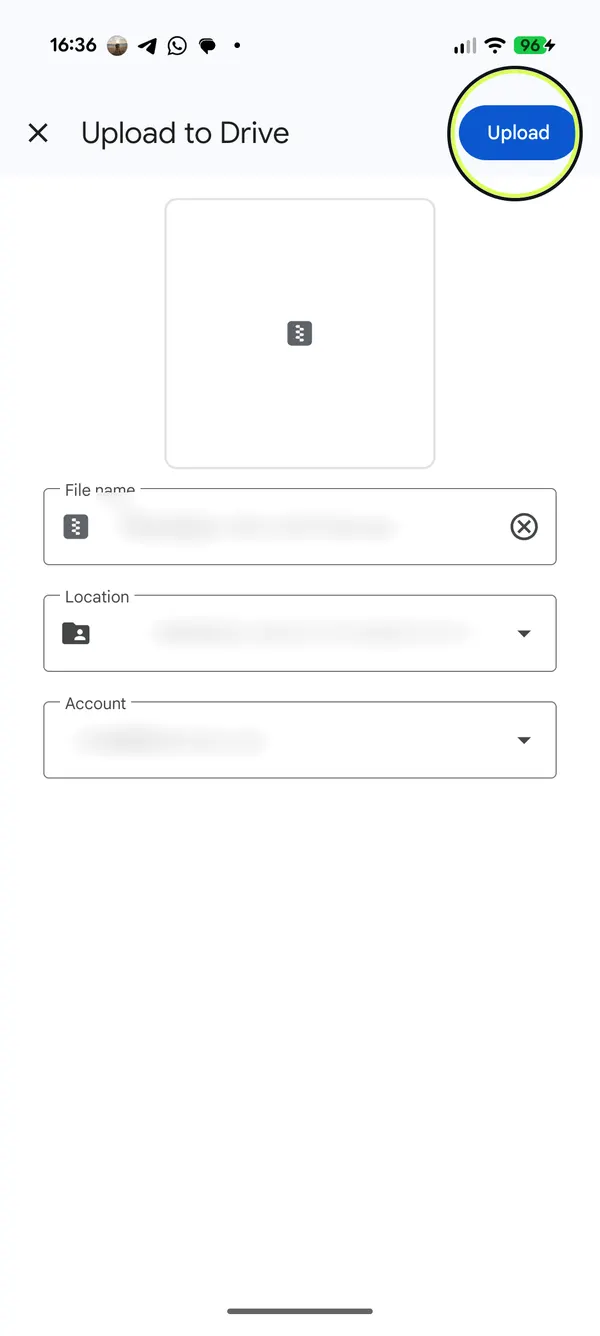 In Google Drive speichern